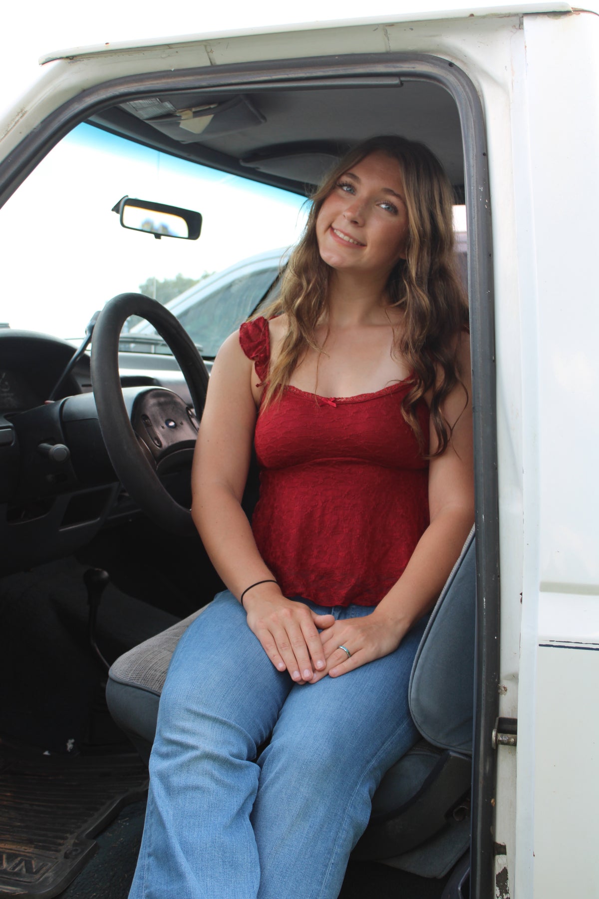 Ruby Red Lace Top