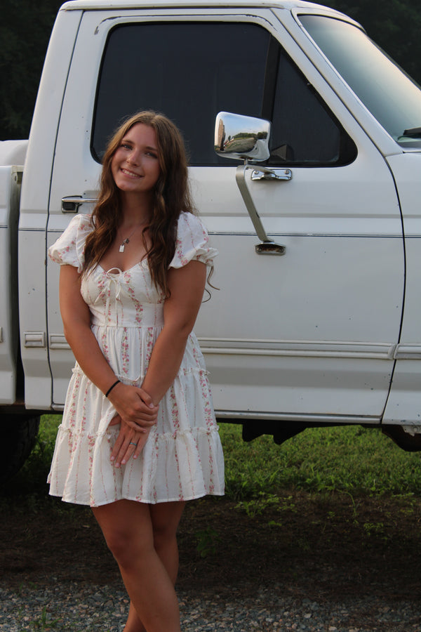 Pink Wildflower Mini Dress